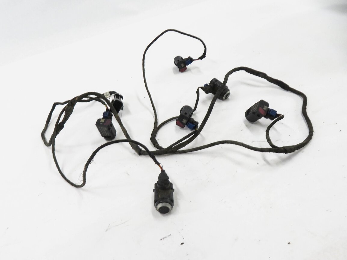 2009 MERCEDES GL320 (X164) FRONT PDC PARK DISTANCE SENSOR SET w/ HARNESS (BLACK)