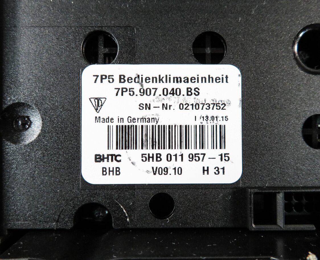 Thumbnail 6: 2011-2018 PORSCHE CAYENNE (958) FRONT HEATER A/C TEMPERATURE CONTROL PANEL