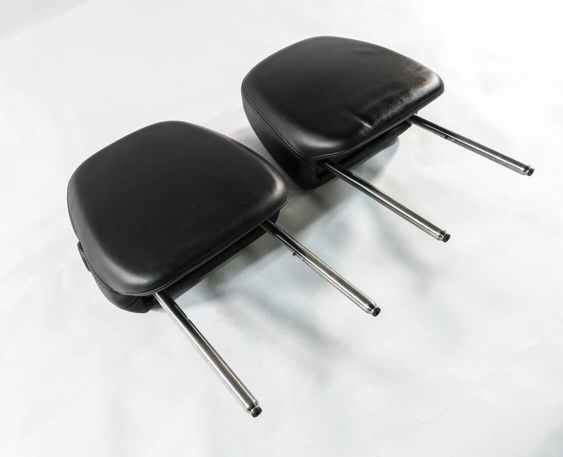 2016 PORSCHE CAYENNE (958) FRONT LEFT & RIGHT SEAT HEADREST SET (BLACK LEATHER)