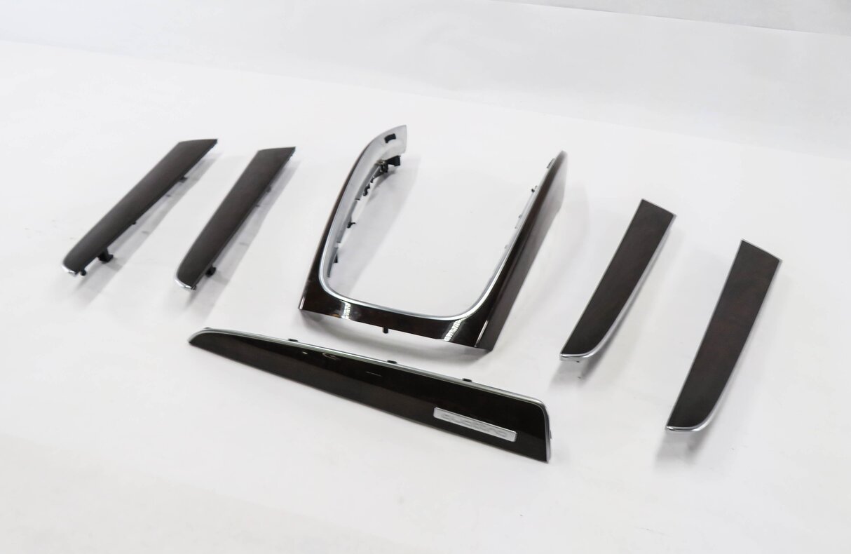 2012 AUDI Q5 (B8 8R) DASH DOOR CONSOLE WOOD GRAIN TRIM PANEL SET