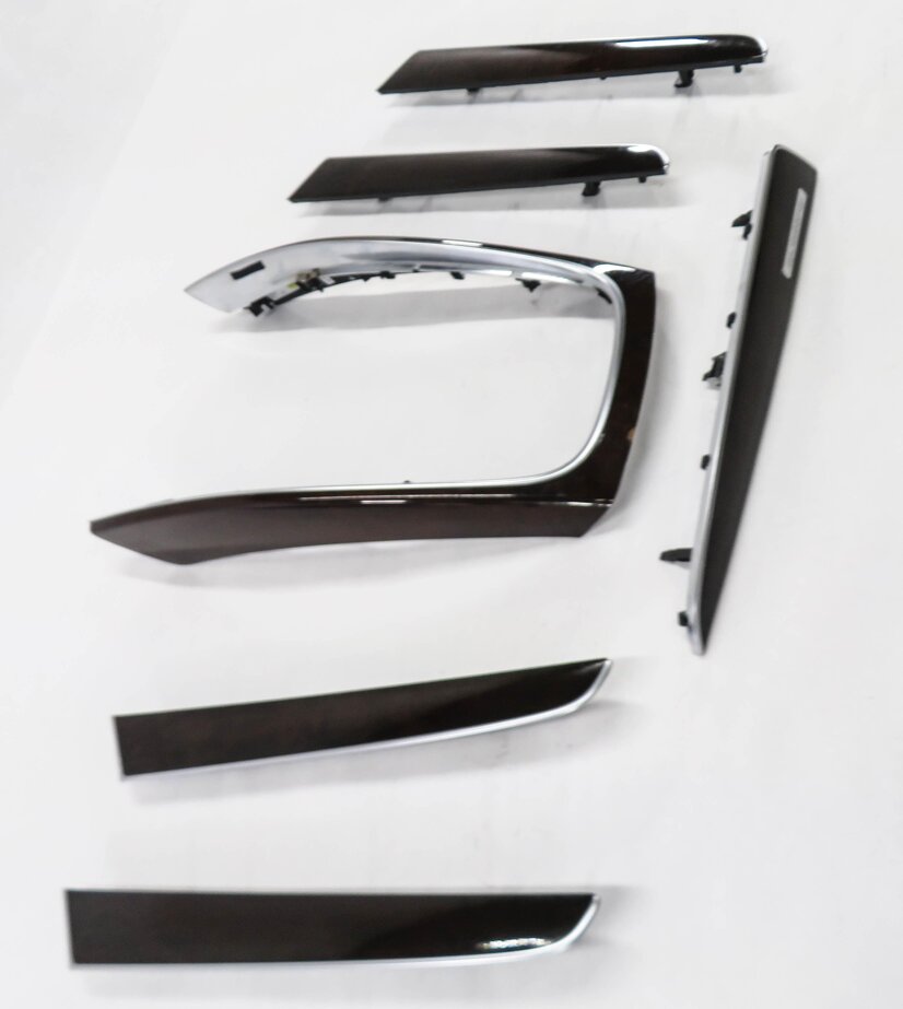 Thumbnail 2: 2012 AUDI Q5 (B8 8R) DASH DOOR CONSOLE WOOD GRAIN TRIM PANEL SET
