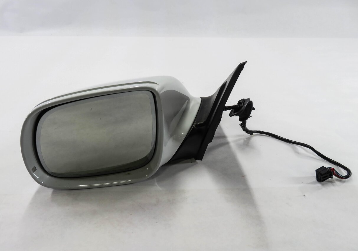 09-14 AUDI Q5 (8R) LEFT P-FOLD HEAT AUTODIM MEMORY DOOR MIRROR w/ LIGHT (WHITE)