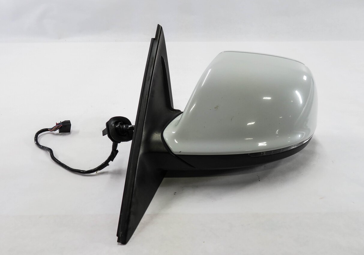 Thumbnail 4: 09-14 AUDI Q5 (8R) LEFT P-FOLD HEAT AUTODIM MEMORY DOOR MIRROR w/ LIGHT (WHITE)