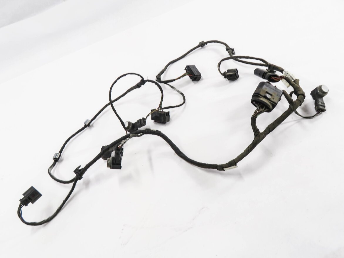 2013 AUDI Q7 (4L) REAR PDC PARK DISTANCE SENSOR SET w/ HARNESS (GLACIER WHITE)