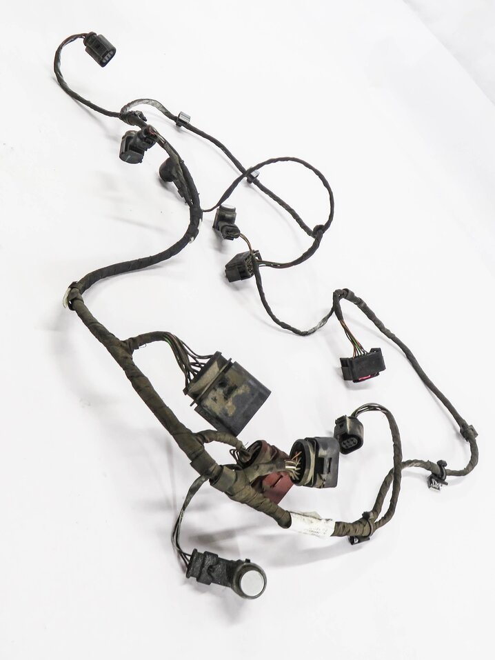 Thumbnail 3: 2013 AUDI Q7 (4L) REAR PDC PARK DISTANCE SENSOR SET w/ HARNESS (GLACIER WHITE)