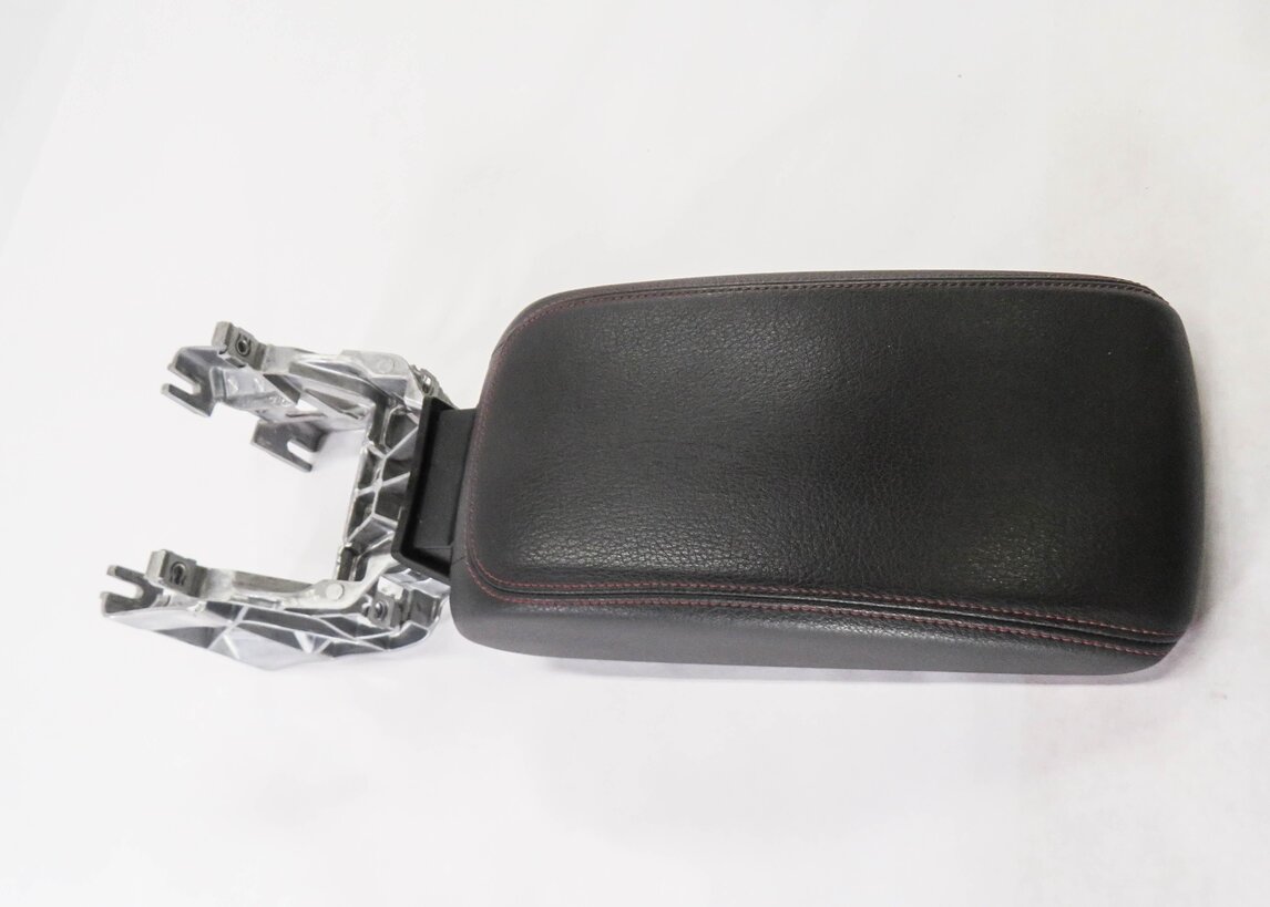 Thumbnail 3: 2015-2018 AUDI A3 S3 (8V 8VF) FRONT CENTER CONSOLE ARMREST LID BLACK RED STITCH