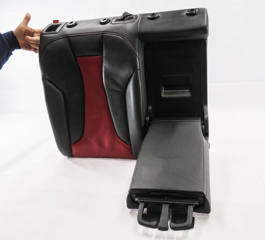 Thumbnail 5: 2015 AUDI S3 (8V) RIGHT / CENTER REAR SEAT UPPER TOP SEAT CUSHION (BLACK & RED)