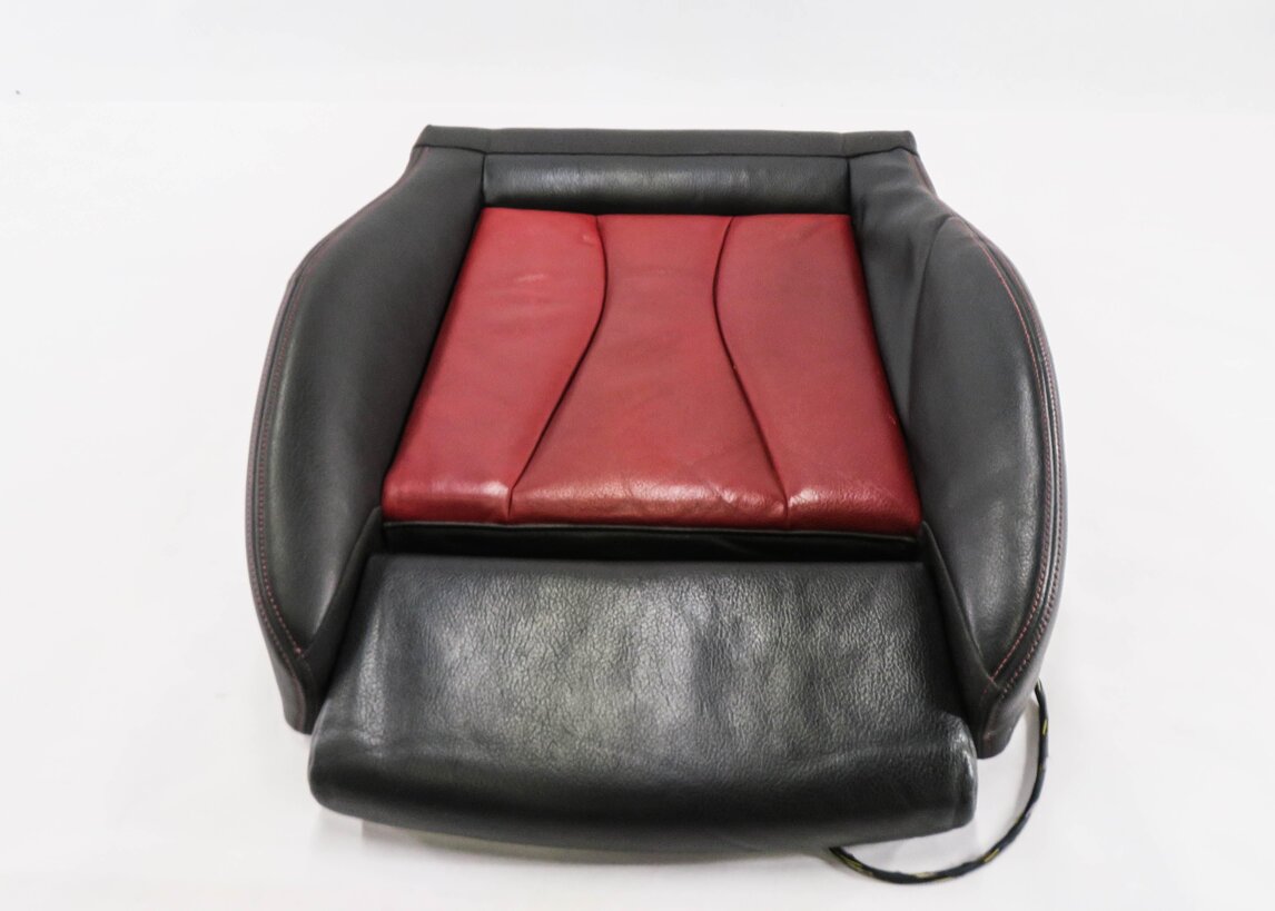 2015 AUDI S3 (8V) DRIVER FRONT LEFT LOWER BOTTOM SEAT CUSHION (BLACK & RED)