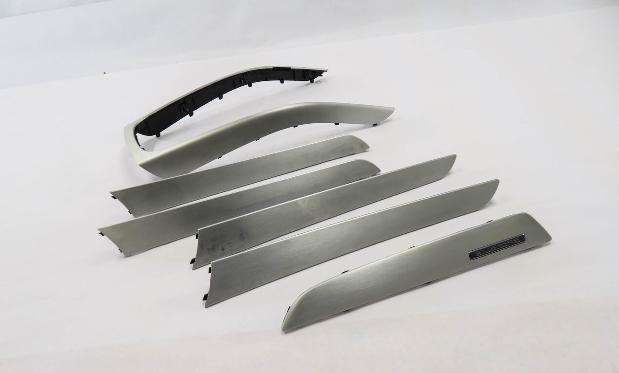 2013 AUDI S4 (B8 8K) DASH DOOR CONSOLE TRIM SET (BRUSHED ALUMINUM)