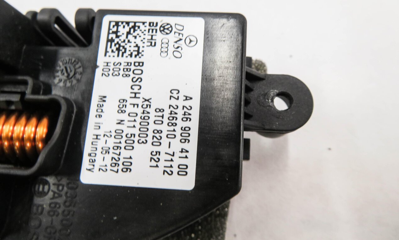 Thumbnail 4: 2013 AUDI S4 (B8 8K) FRONT HEATER A/C BLOWER FAN MOTOR SPEED RESISTOR