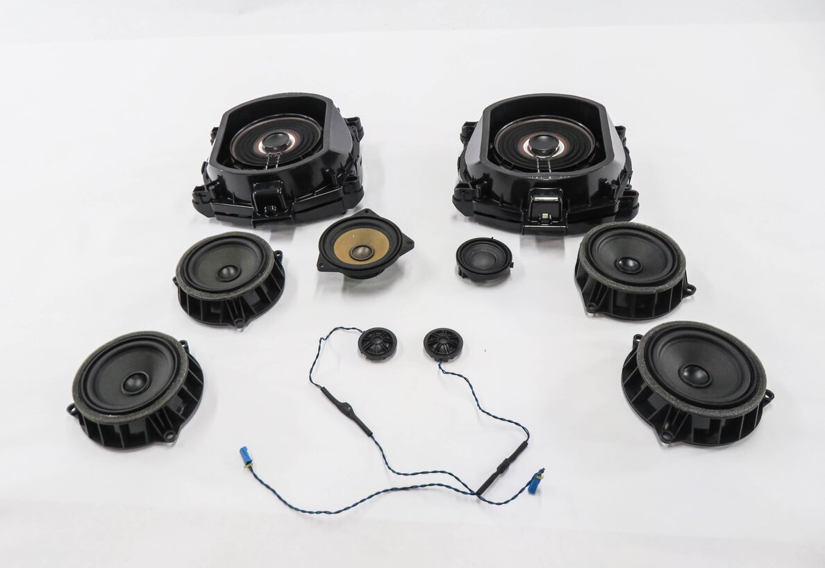 Thumbnail 2: 2015 BMW X5 (F15) RADIO STEREO SUB SUBWOOFER TWEETER DOOR SPEAKER SET-10