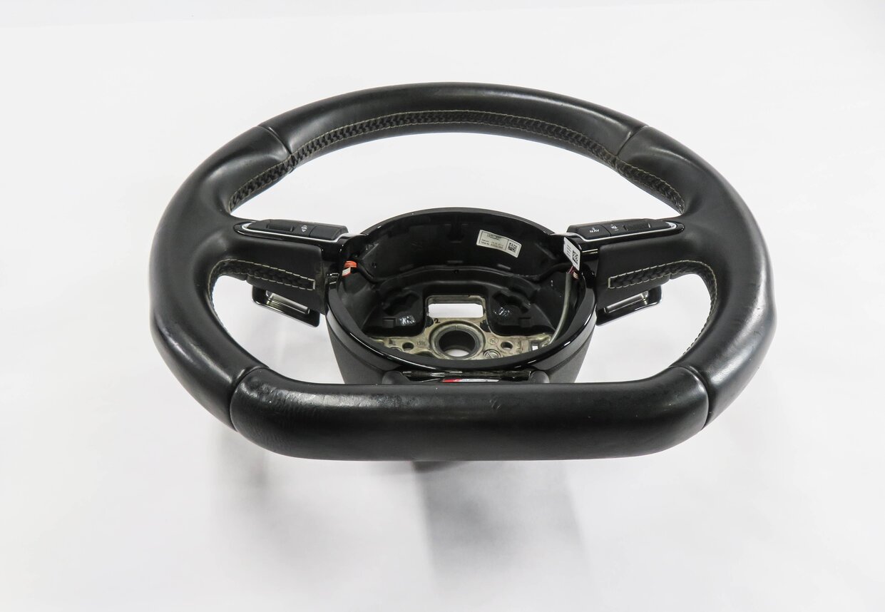 Thumbnail 4: 2013 AUDI S4 (B8 8K) 3-SPOKE SPORT STEERING WHEEL w/ PADDLES (BLACK)