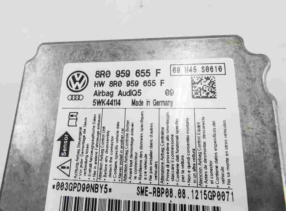 Thumbnail 4: 2013-2014 AUDI Q5 SQ5 (B8 8R) SRS BAG RESTRAINT CONTROL MODULE COMPUTER
