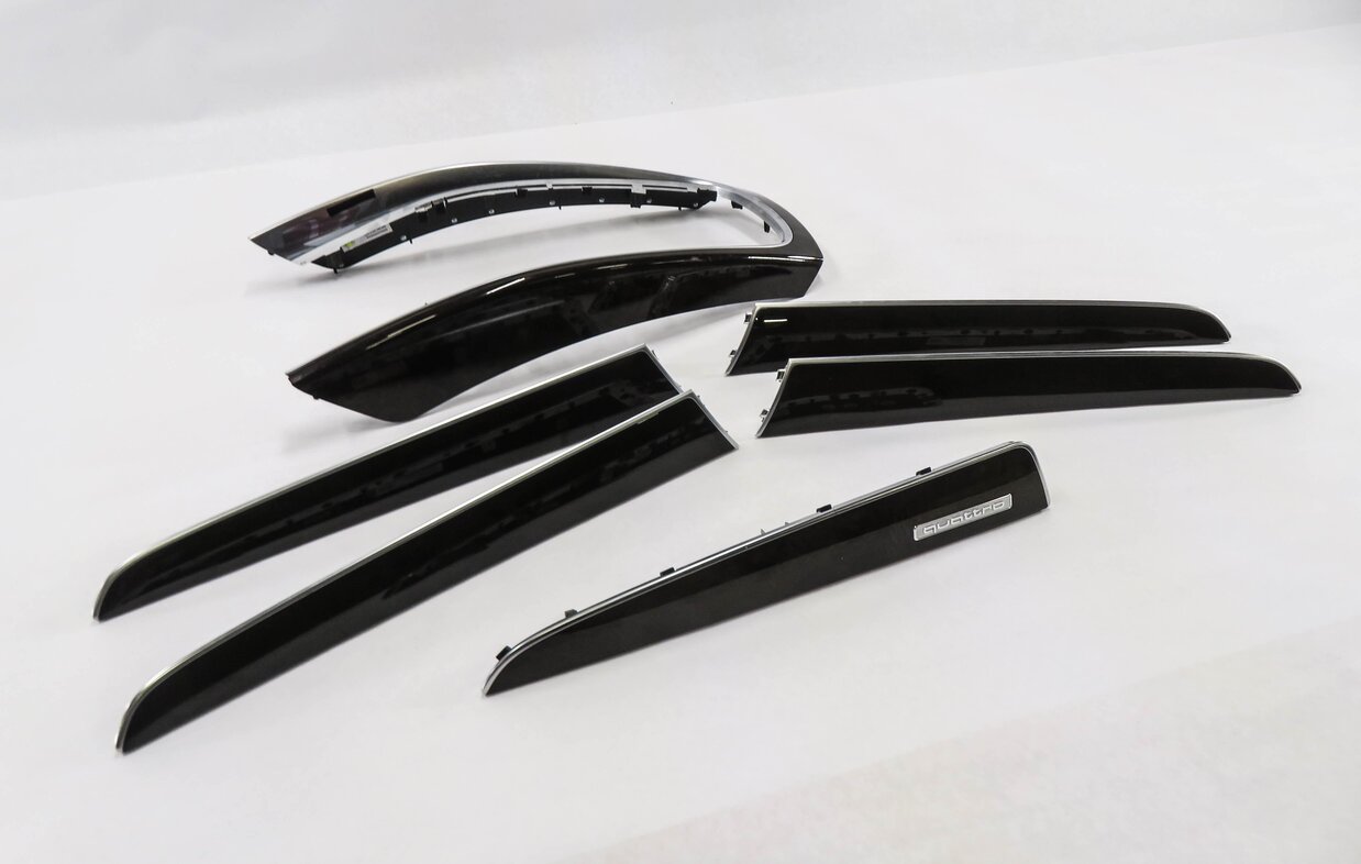 2013 AUDI Q5 (B8 8R) DASH DOOR CONSOLE WOOD GRAIN TRIM PANEL SET