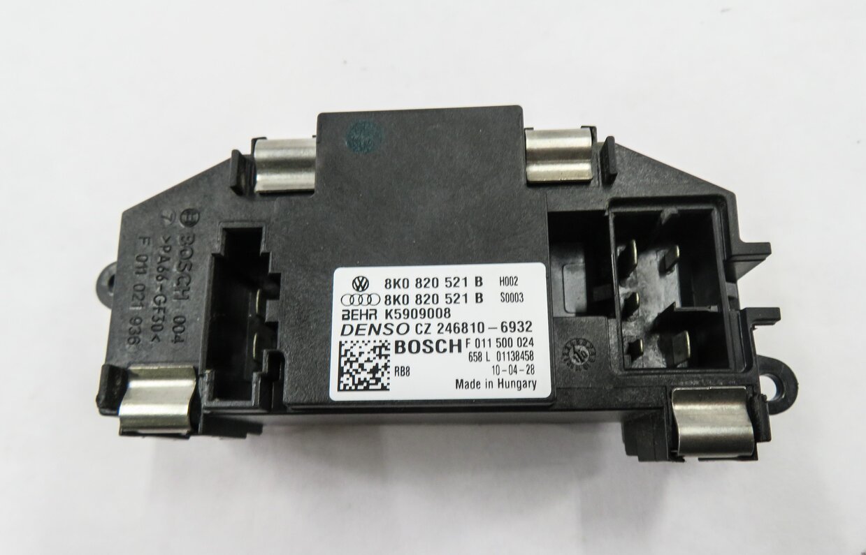 Thumbnail 3: 2010 AUDI S4 (B8 8K) FRONT HEATER A/C BLOWER FAN MOTOR SPEED RESISTOR