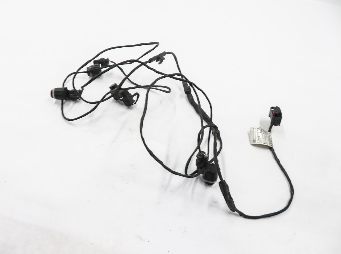 2013 BMW X5 (E70) REAR PDC DRIVER PARK ASSIST SENSOR SET 4 w/ HARNESS LOOM (RED)