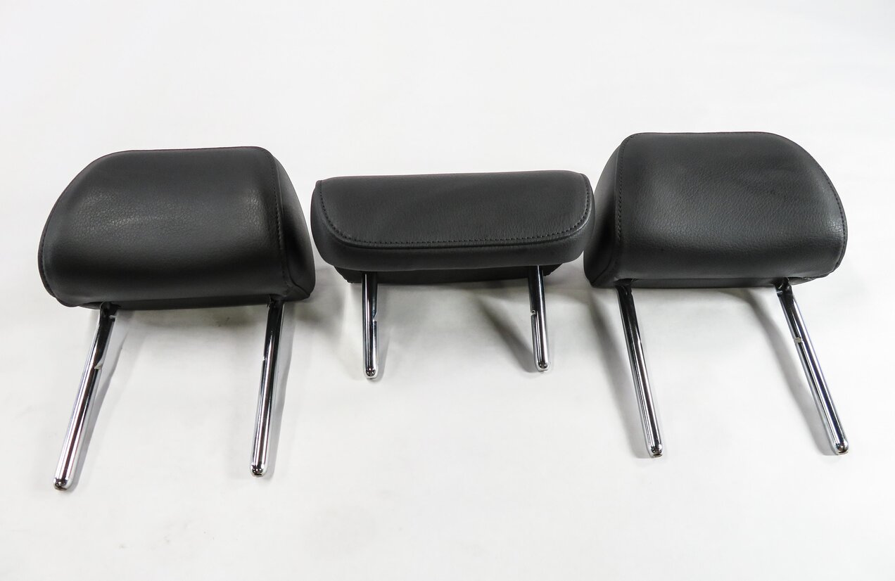 2012 AUDI A6 (C7) REAR LEFT / CENTER / RIGHT SEAT HEADREST SET (BLACK LEATHER)