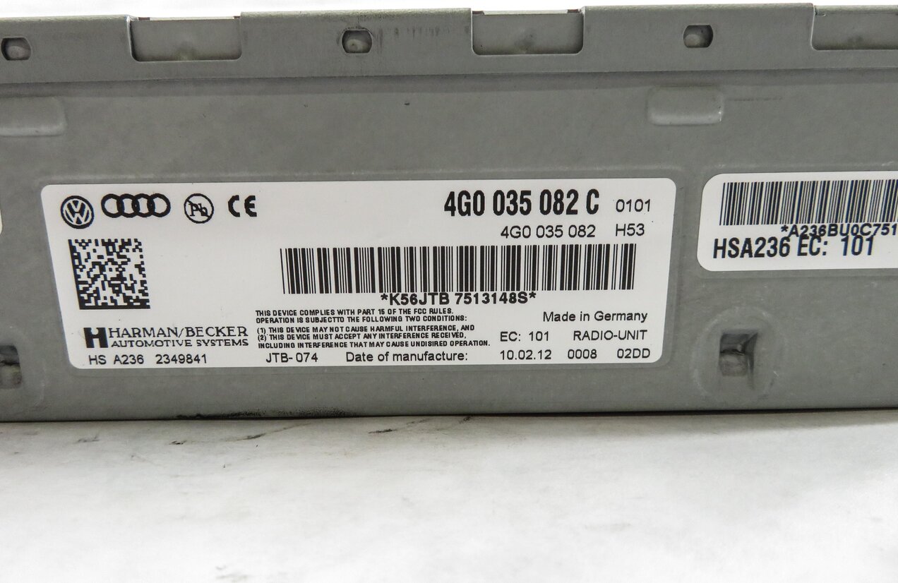 Thumbnail 5: 2012 AUDI A6 (C7) AM/FM RADIO STEREO RECEIVER MODULE