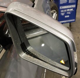 Thumbnail 2: 2014 MERCEDES E350 E550 (A207 C207) RIGHT HEATED BLIND SPOT DOOR MIRROR (SILVER)