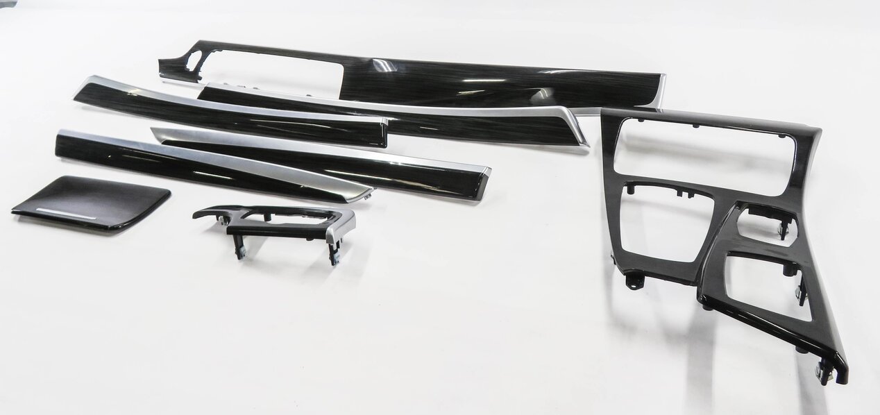 Thumbnail 3: 2013 BMW 535i (F10) DASH DOOR CONSOLE WOOD GRAIN TRIM SET (FINELINE WOOD GRAIN)