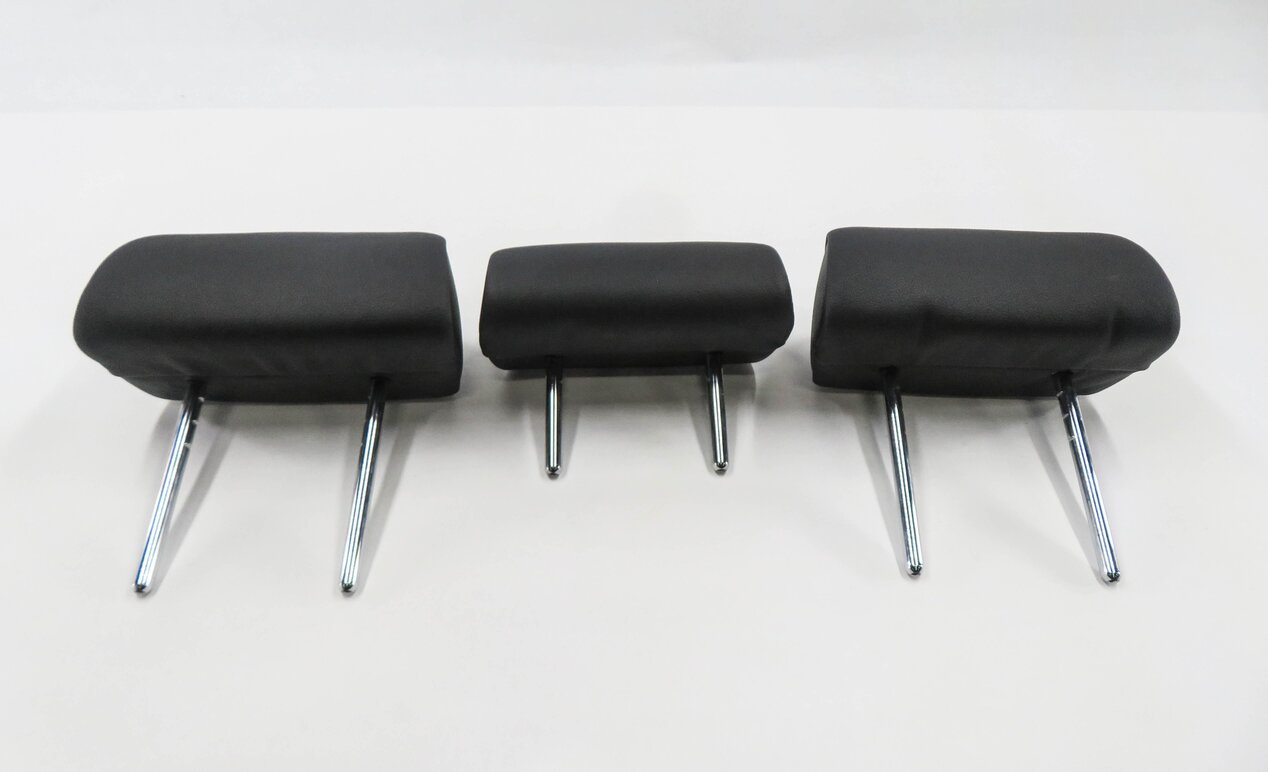 2013 BMW X5 (E70) REAR 2nd SECOND ROW SEAT HEADREST SET-3 (BLACK LEATHER LVSW)