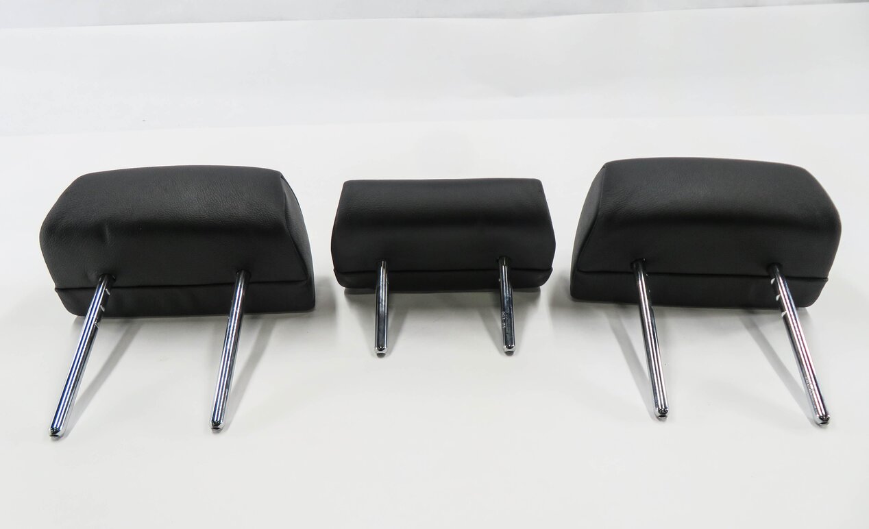 Thumbnail 5: 2013 BMW X5 (E70) REAR 2nd SECOND ROW SEAT HEADREST SET-3 (BLACK LEATHER LVSW)