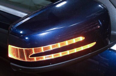Thumbnail 2: 12-14 MERCEDES C250 C300 C350 (W204) RIGHT HEAT AUTODIM MEM DOOR MIRROR (BLUE)