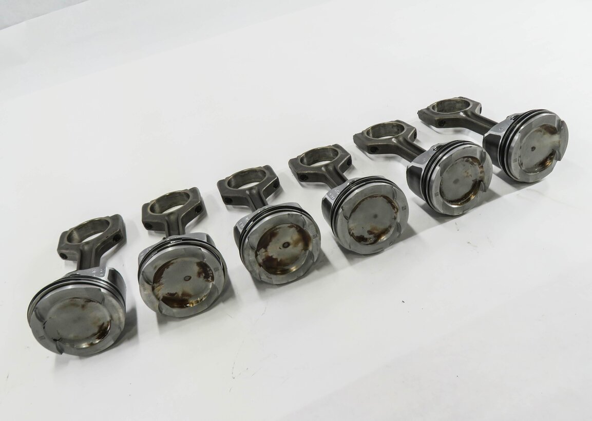 Thumbnail 4: 2007-2010 BMW 335i 535i Z4 X6 (E87 E60 E71 E89) 3.0L N54 TWIN TURBO PISTON SET-6