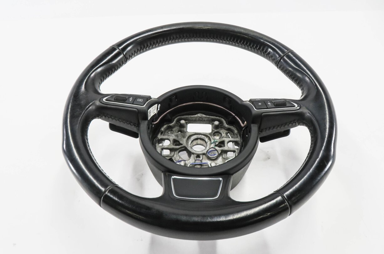 Thumbnail 4: 2012 AUDI A6 A7 (C7 4G8) 3-SPOKE SPORT STEERING WHEEL w/ PADDLES (BLACK LEATHER)