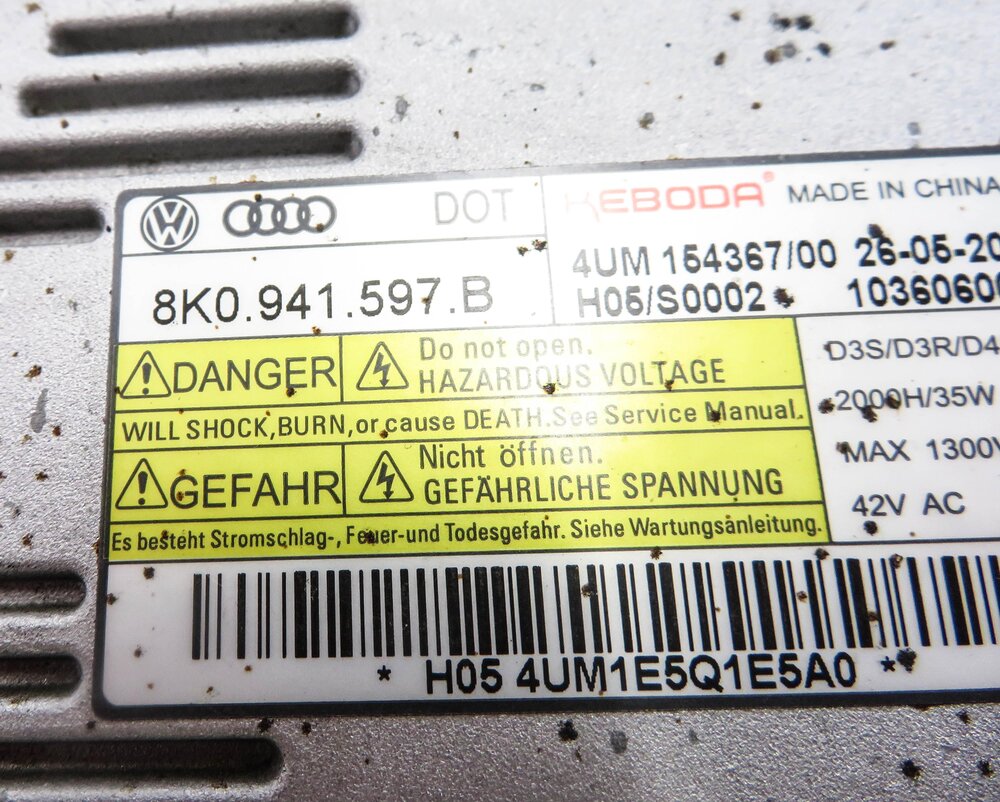 Thumbnail 4: 2015 AUDI Q5 (B8 8R) XENON HID HEADLIGHT BALLAST