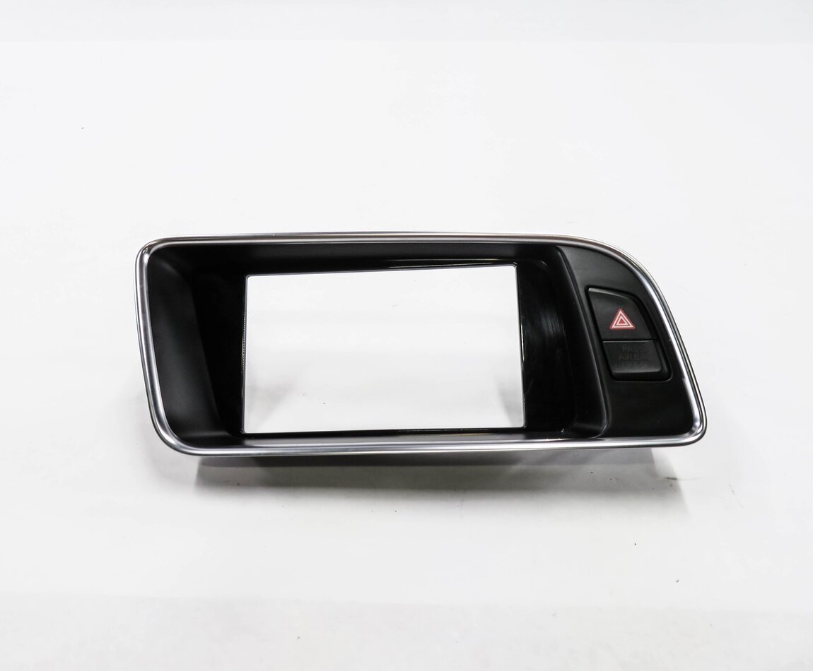 2015 AUDI Q5 (B8 8R) CENTER DASH GPS NAVIGATION SCREEN TRIM w/ HAZARD SWITCH