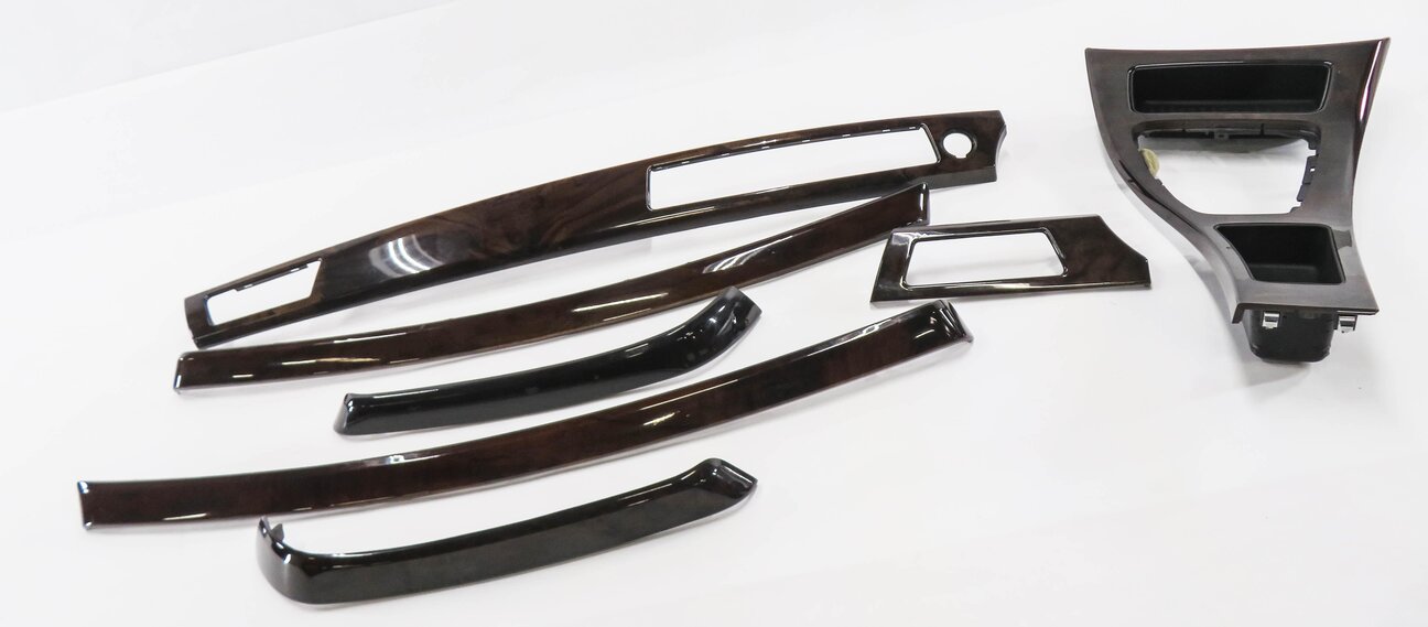 Thumbnail 12: 2011 BMW 335i (E90) DASH DOOR CONSOLE WOOD GRAIN TRIM SET (BURR WALNUT WOOD)
