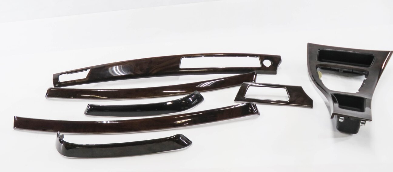 Thumbnail 13: 2011 BMW 335i (E90) DASH DOOR CONSOLE WOOD GRAIN TRIM SET (BURR WALNUT WOOD)