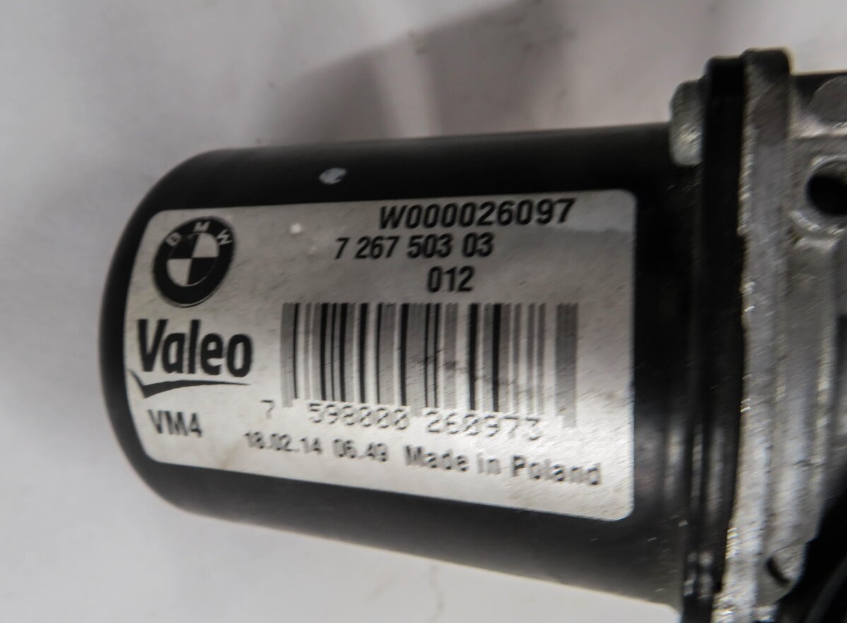 Thumbnail 4: 12-19 BMW 320i 328i 330i 335i 340i 428i 430i 435i 440i M3 M4 - FRONT WIPER MOTOR