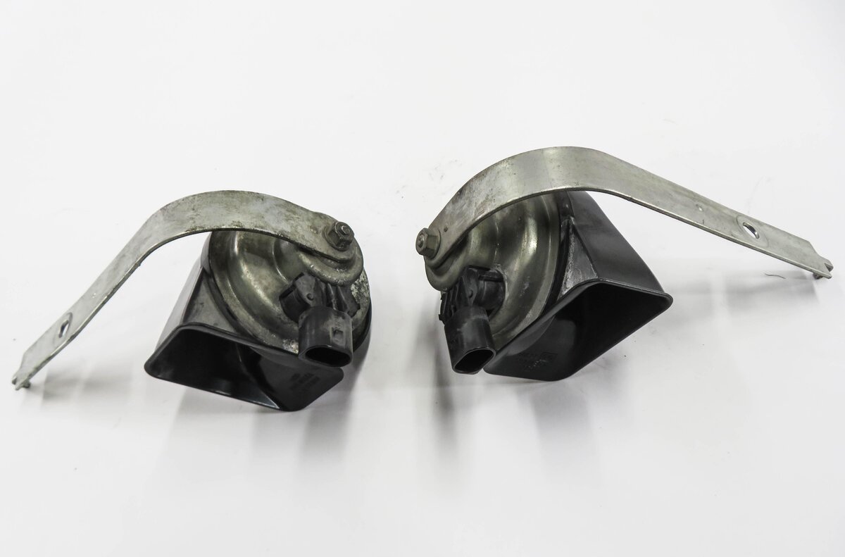Thumbnail 3: 2007-2011 BMW X5 X6 (E70 E71) HIGH & LOW TONE SAFETY HORN SET-2