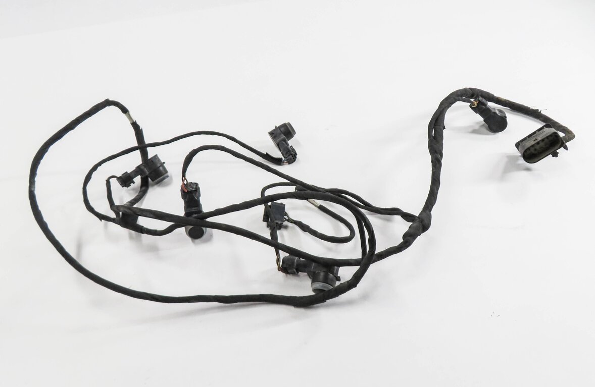 2014 MERCEDES GL550 (X166) FRONT PDC PARK DISTANCE SENSOR SET w/ HARNESS (BLACK)