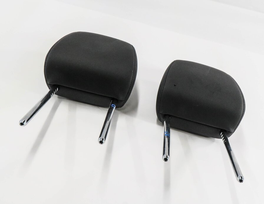 2017 BMW X1 (F48) FRONT LEFT & RIGHT SEAT HEADREST SET-2 (BLACK SENSATEC KCSW)