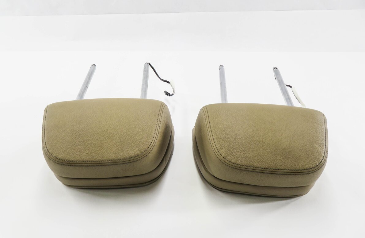 Thumbnail 4: 2012 BMW X5 (E70) FRONT LEFT & RIGHT SEAT HEADREST SET-2 (BEIGE LEATHER LVB4)