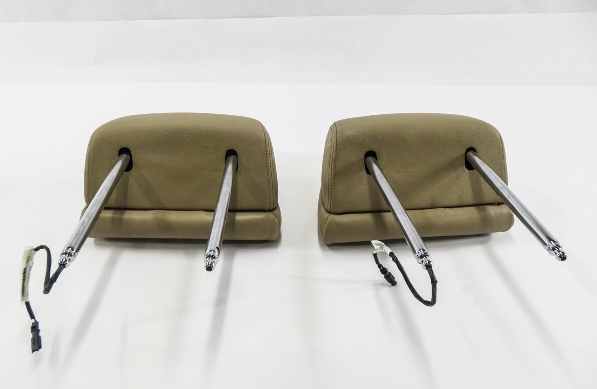 Thumbnail 5: 2012 BMW X5 (E70) FRONT LEFT & RIGHT SEAT HEADREST SET-2 (BEIGE LEATHER LVB4)