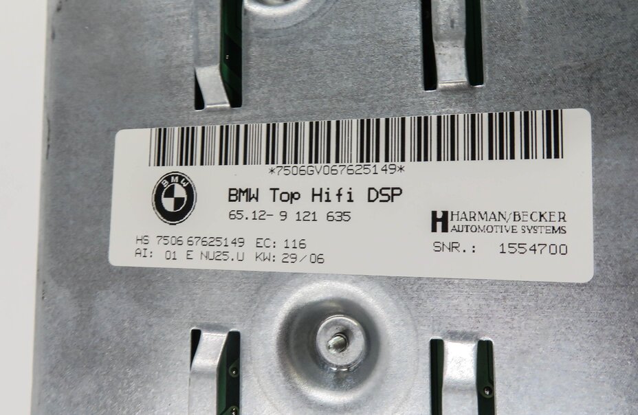 Thumbnail 4: 2006 BMW M6 ///M (E63) RADIO STEREO HiFi DSP LOGIC-7 AUDIO AMP AMPLIFIER