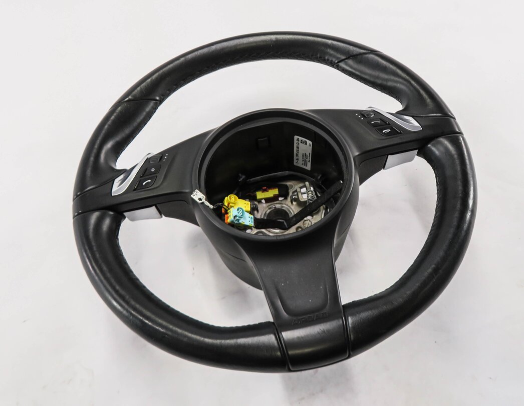Thumbnail 1: 2010-2016 PORSCHE CAYENNE (958 970 G1) DRIVER 3-SPOKE STEERING WHEEL (BLACK)