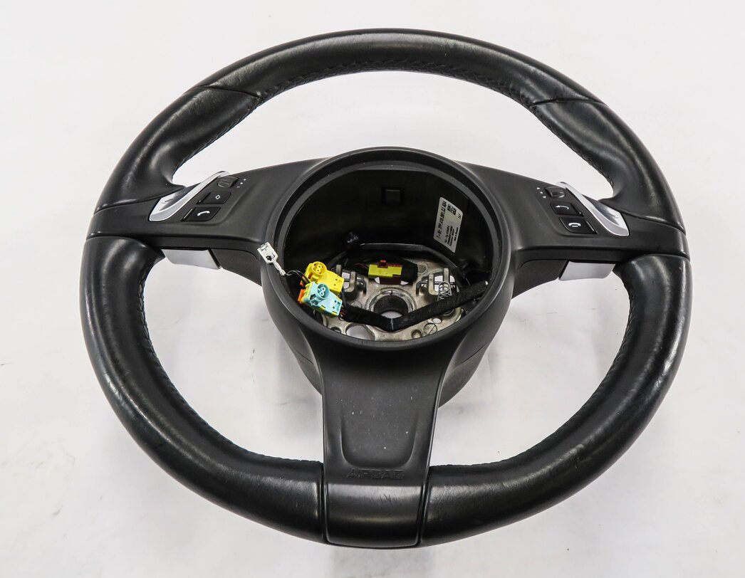 Thumbnail 2: 2010-2016 PORSCHE CAYENNE (958 970 G1) DRIVER 3-SPOKE STEERING WHEEL (BLACK)