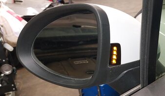 Thumbnail 2: 11-14 PORSCHE CAYENNE (958) LEFT - PFOLD AUTODIM BLIND SPOT DOOR MIRROR (WHITE)