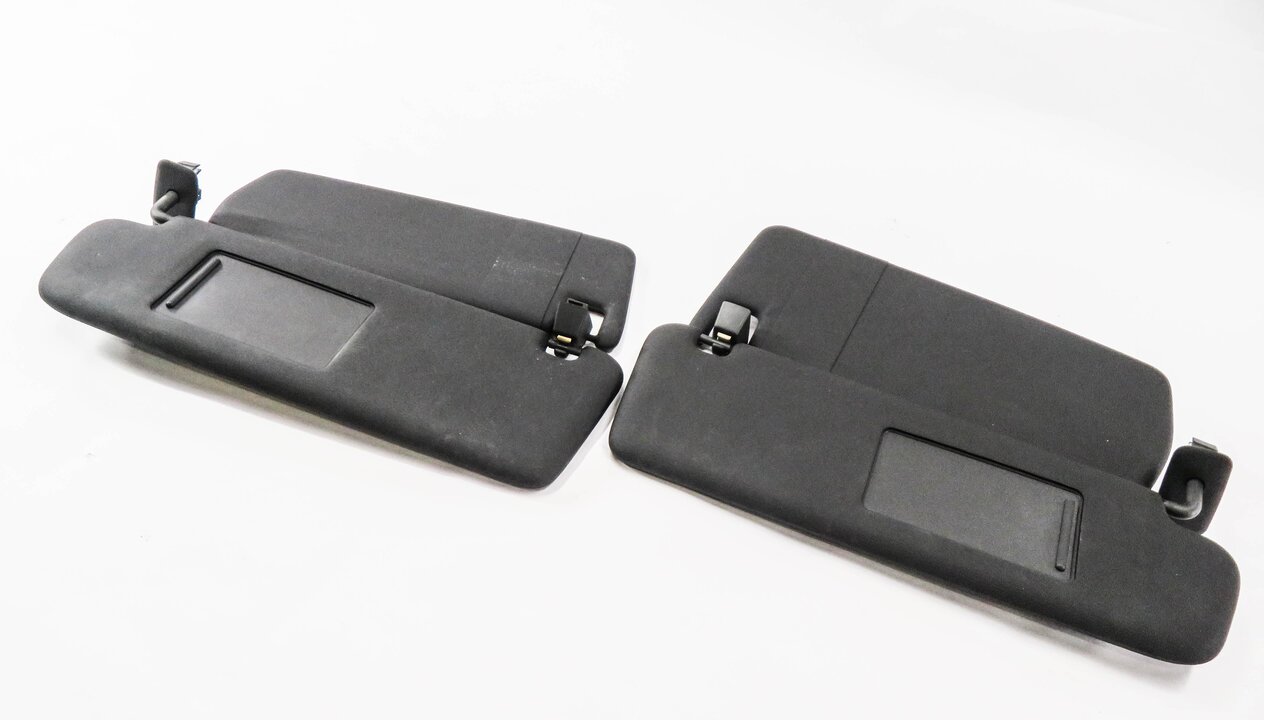 Thumbnail 1: 2011-2014 PORSCHE CAYENNE (958) FRONT LEFT & RIGHT SUNVISOR SHADE SET (BLACK)