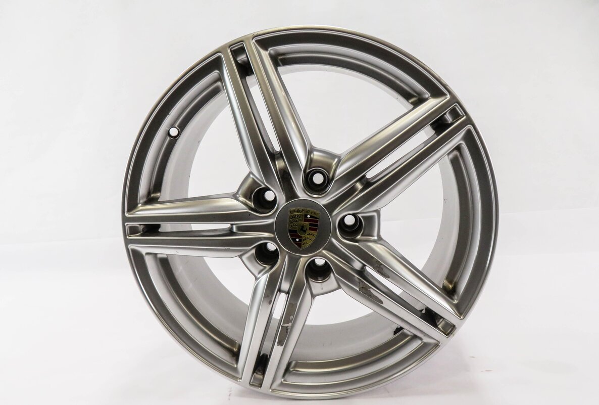 Thumbnail 2: 2011-2018 PORSCHE CAYENNE (958) 19x8.5 - ALUMINUM ALLOY 5 DOUBLE SPOKE WHEEL RIM