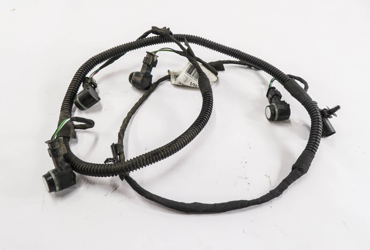 Thumbnail 2: 2014 PORSCHE CAYENNE (958) REAR PDC PARK DISTANCE SENSOR SET w/ HARNESS (WHITE)