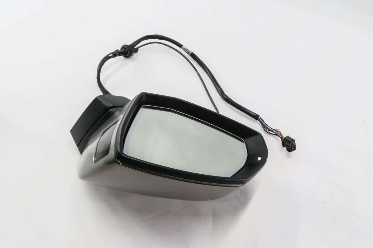Thumbnail 1: 2017-2019 AUDI Q7 (4M) LEFT - PFOLD BLIND SPOT CAMERA DOOR MIRROR (CARAT BEIGE)