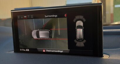 Thumbnail 2: 2017-2019 AUDI Q7 (4M) LEFT - PFOLD BLIND SPOT CAMERA DOOR MIRROR (CARAT BEIGE)