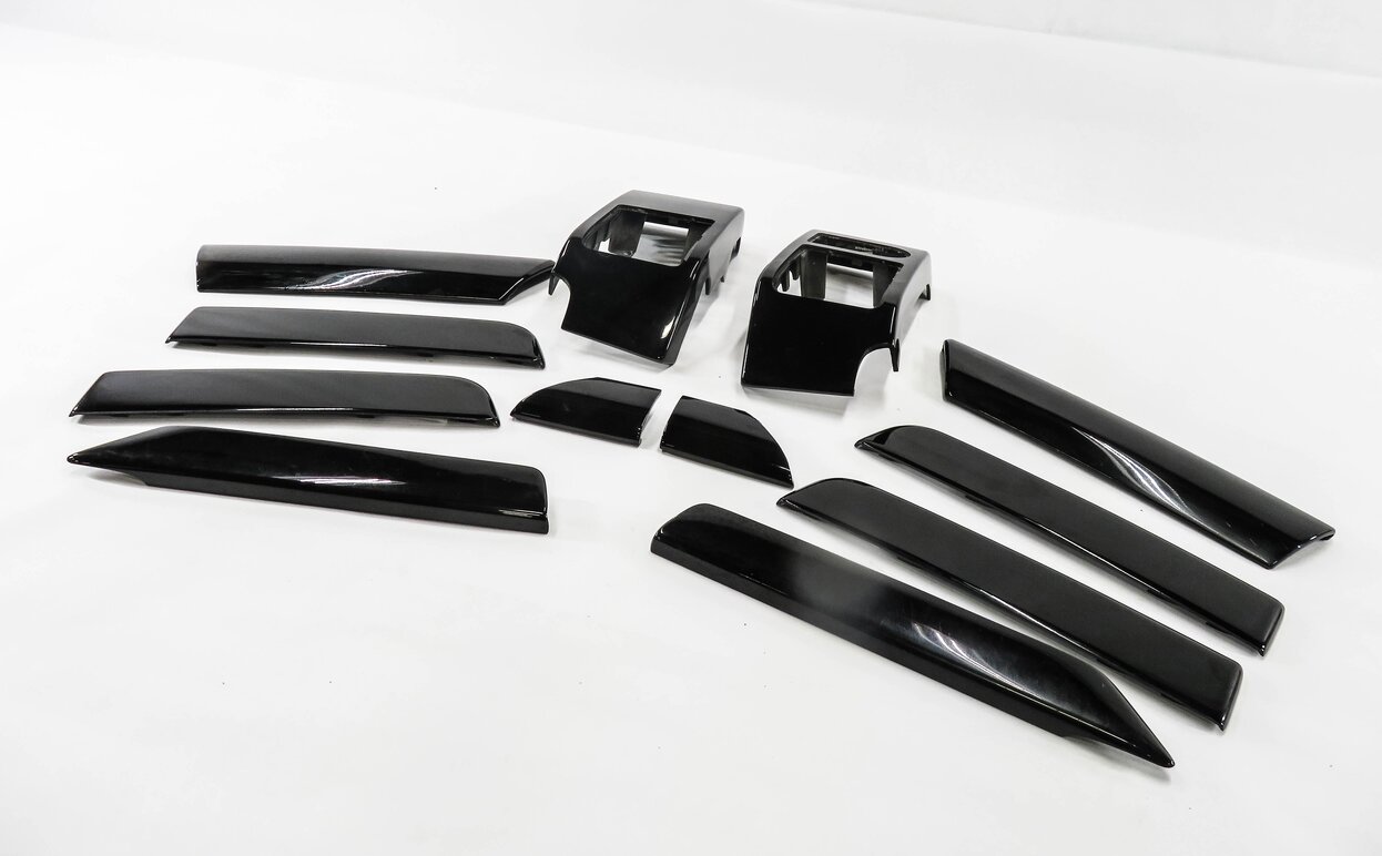 2010 RANGE ROVER (L322) INTERIOR WOOD TRIM PANEL SET-12 (PIANO BLACK)