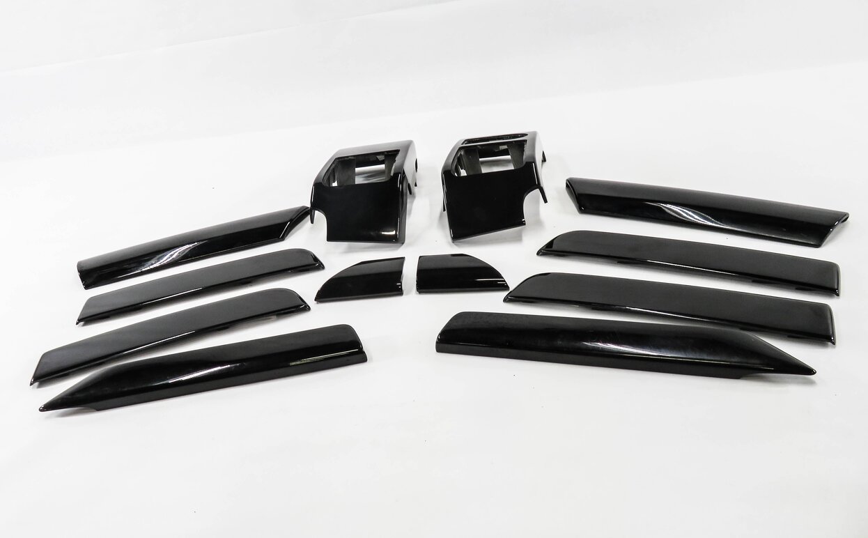 Thumbnail 16: 2010 RANGE ROVER (L322) INTERIOR WOOD TRIM PANEL SET-12 (PIANO BLACK)